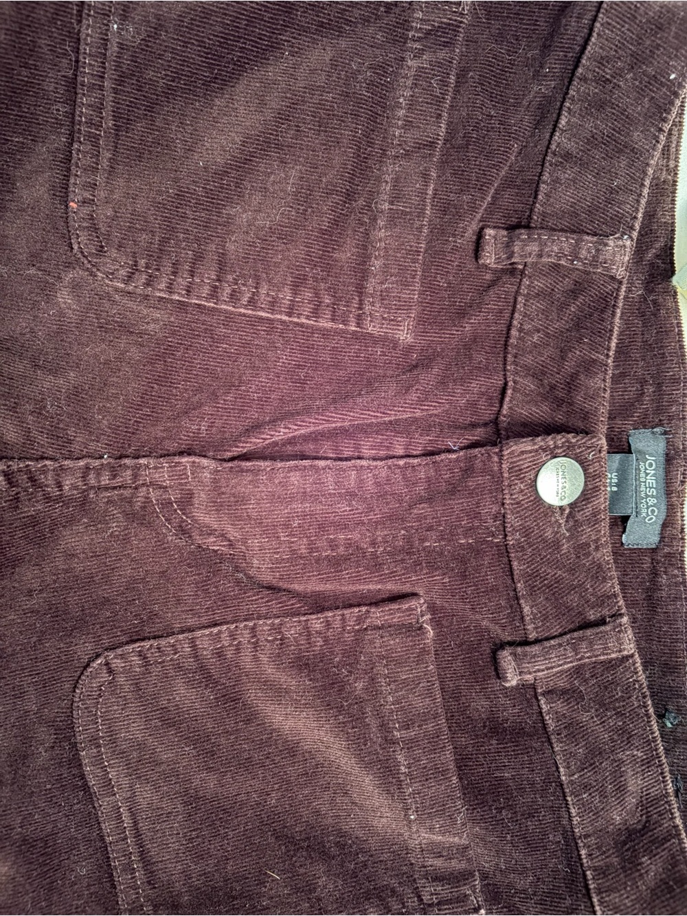 Jones New York Men's Dark Brown Corduroy Pants